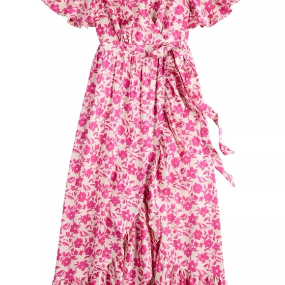 Draper James RSVP Flutter Sleeve Wrap Maxi Dress - Picture 2 of 6